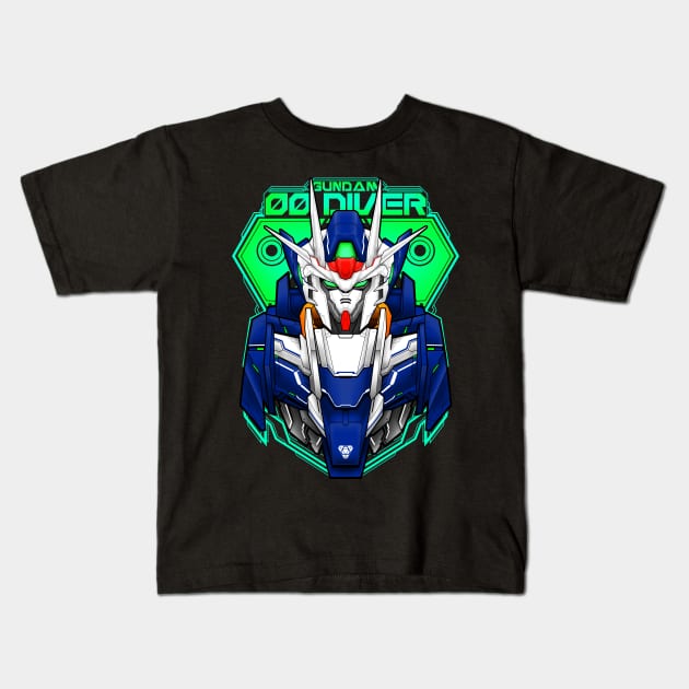 Gundam 00 Diver Kids T-Shirt by WahyudiArtwork